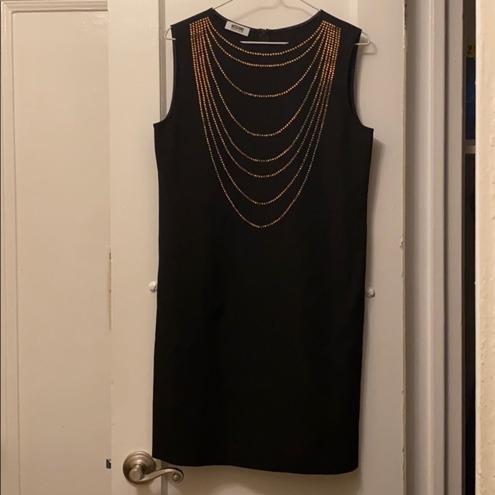 Moschino cocktail dress with iridescent beading